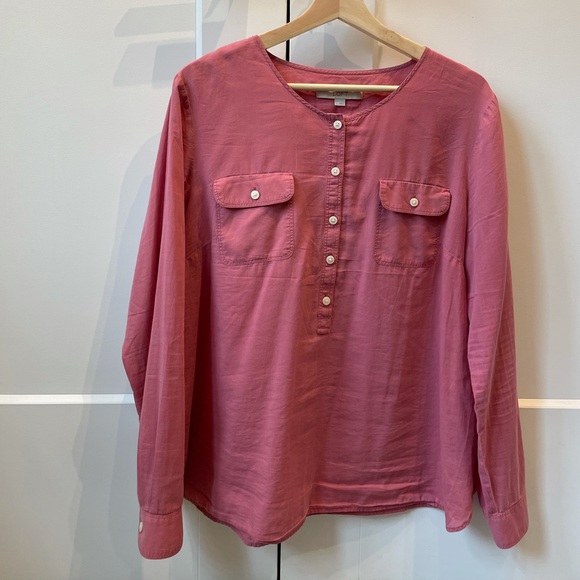 LOFT - Size Large pink blouse with buttons. Classic styling. Rarely worn. - Picture 1 of 4
